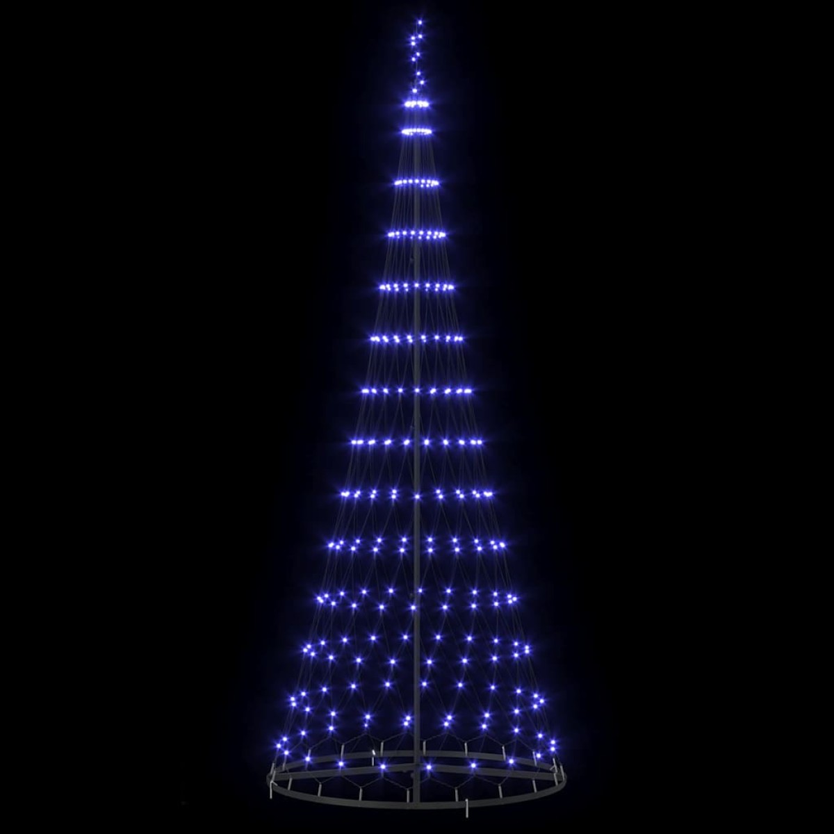 vidaXL LED Χριστουγεννιάτικο Δέντρο με 295 LED Μπλε 250 cm Μέταλλο