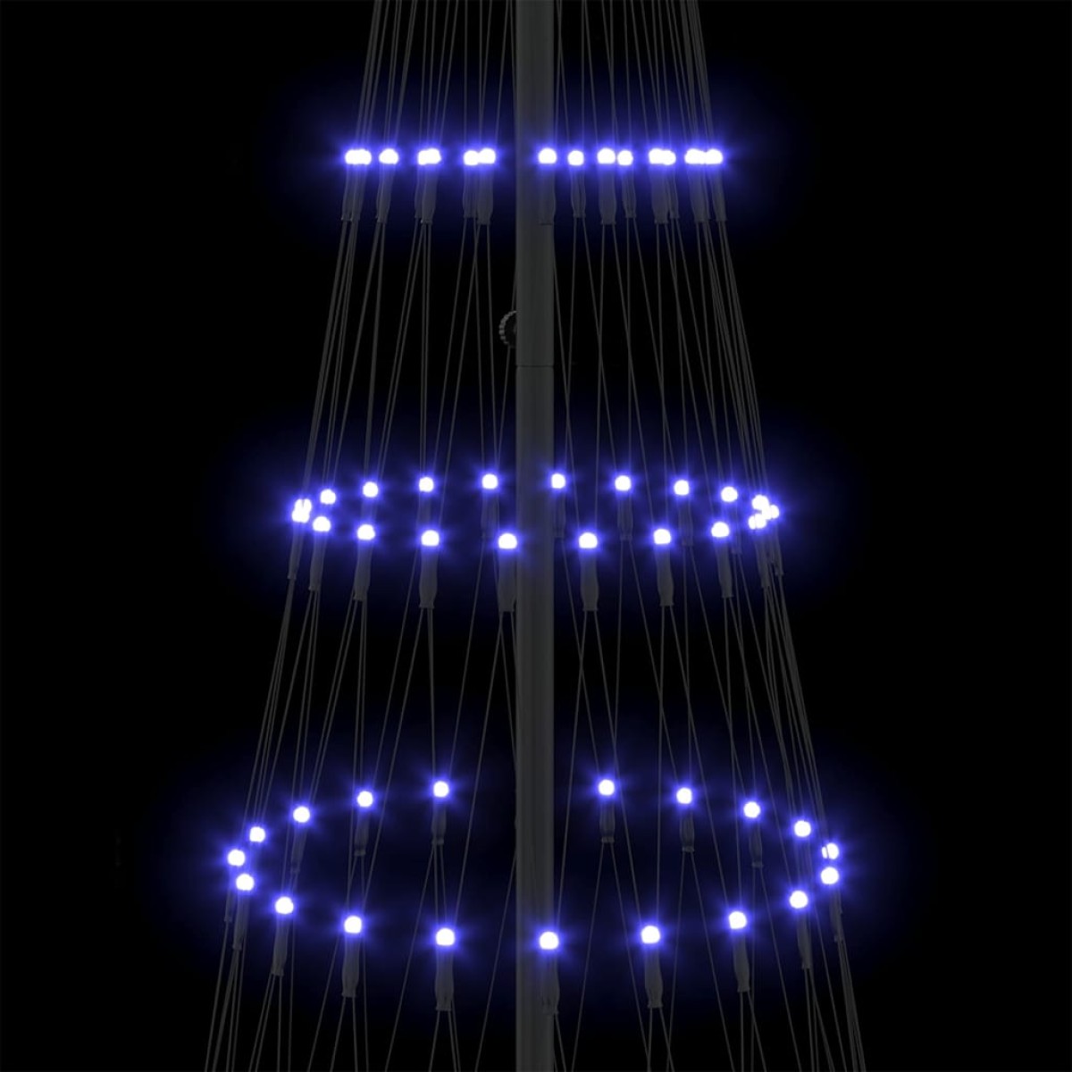 vidaXL LED Χριστουγεννιάτικο Δέντρο με 295 LED Μπλε 250 cm Μέταλλο
