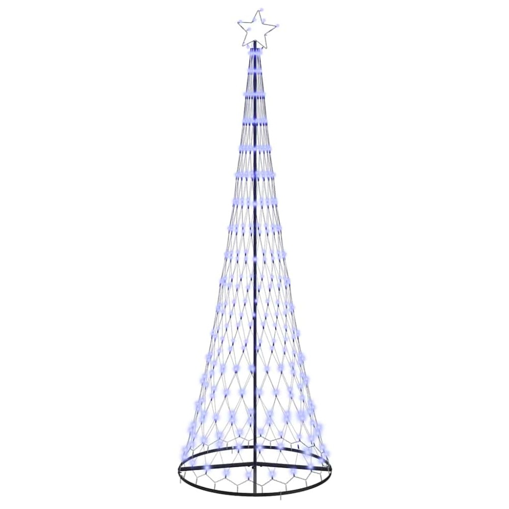 vidaXL LED Χριστουγεννιάτικο Δέντρο με 355 LED Μπλε 302,5 εκ. Μέταλλο