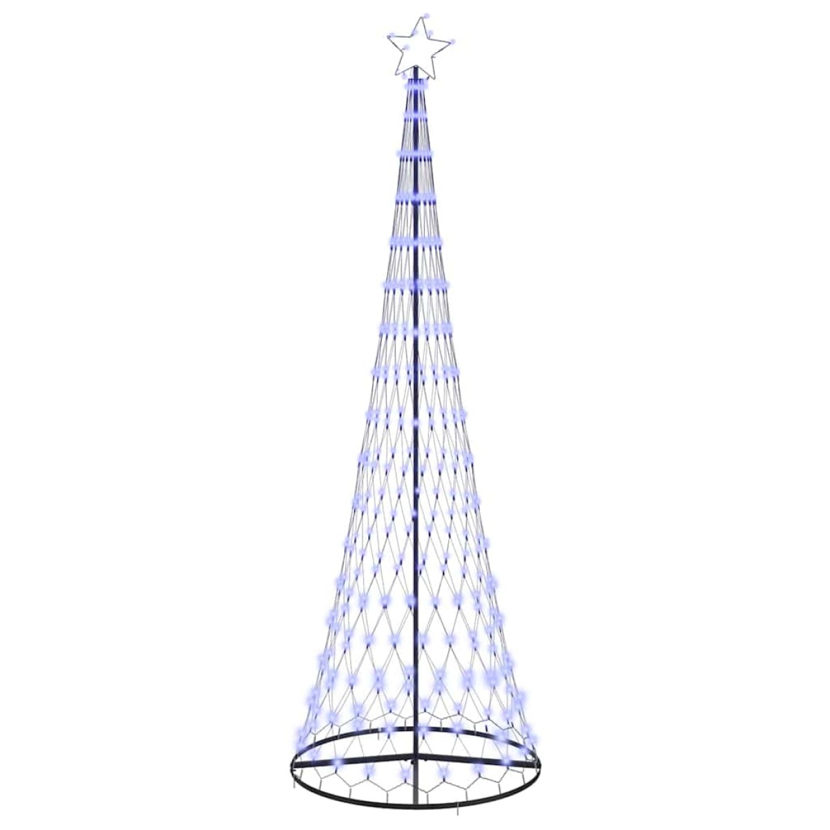 vidaXL LED Χριστουγεννιάτικο Δέντρο με 355 LED Μπλε 302,5 εκ. Μέταλλο