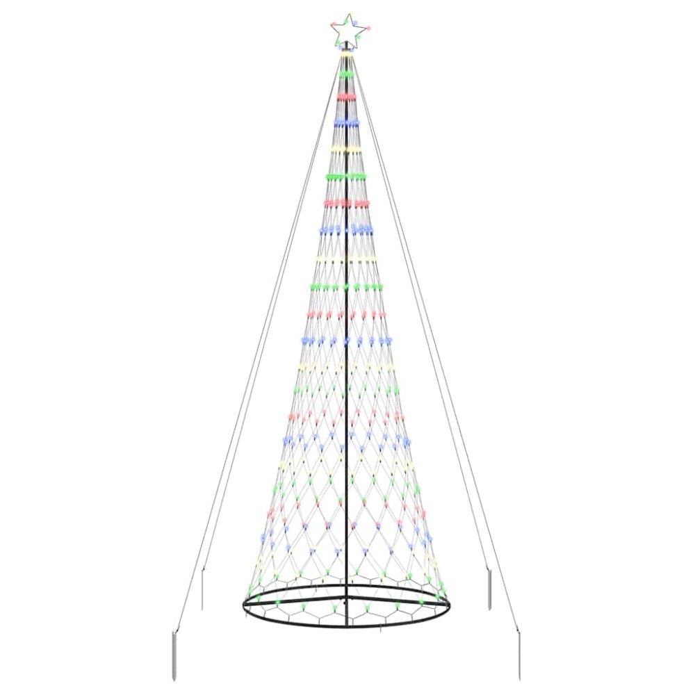 vidaXL LED Χριστουγεννιάτικο Δέντρο με βάση Πολύχρωμο 399 εκ. Μέταλλο