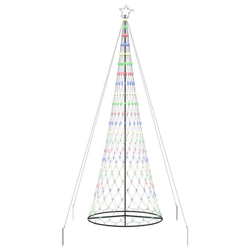 vidaXL LED Χριστουγεννιάτικο Δέντρο με βάση Πολύχρωμο 399 εκ. Μέταλλο