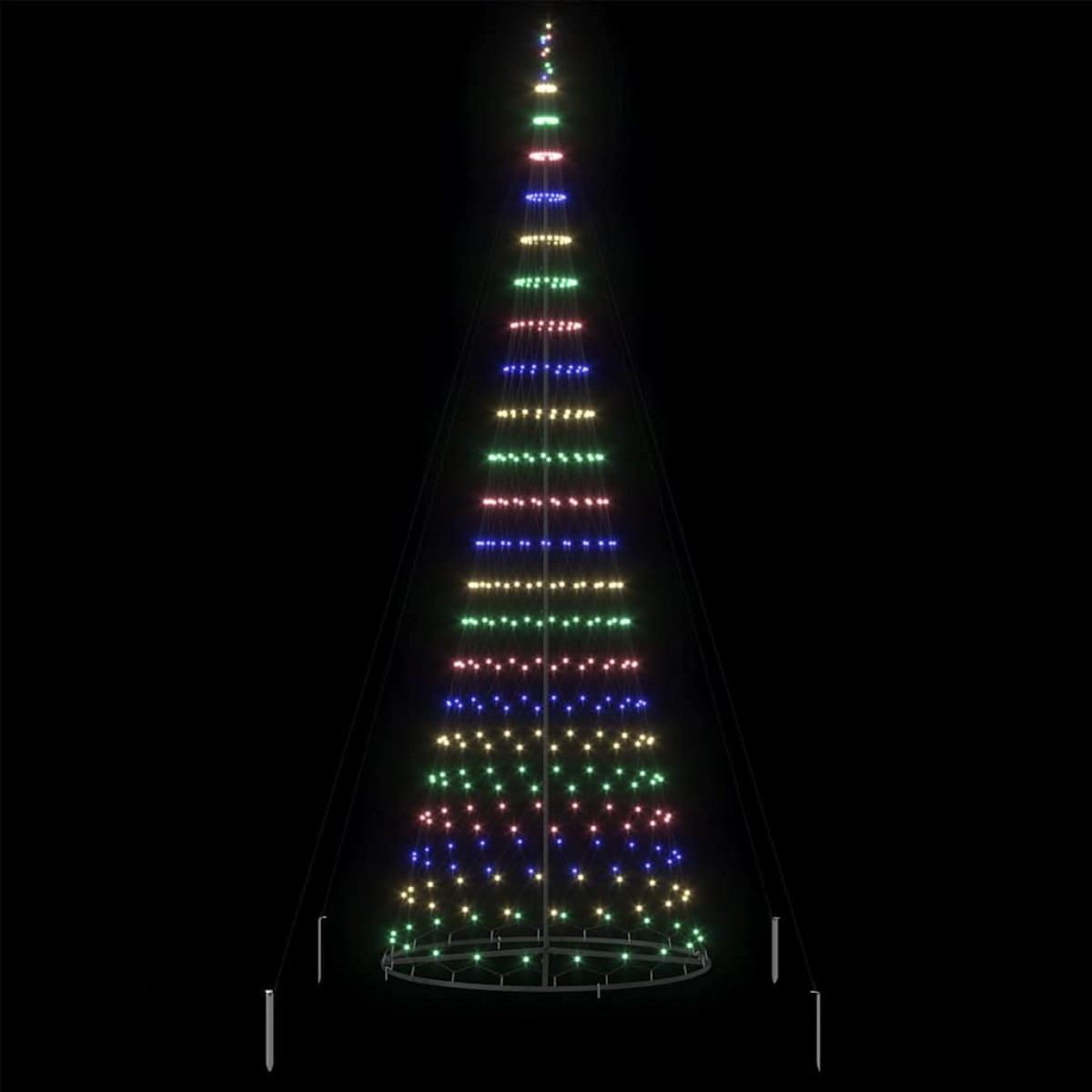 vidaXL LED Χριστουγεννιάτικο Δέντρο με βάση Πολύχρωμο 399 εκ. Μέταλλο