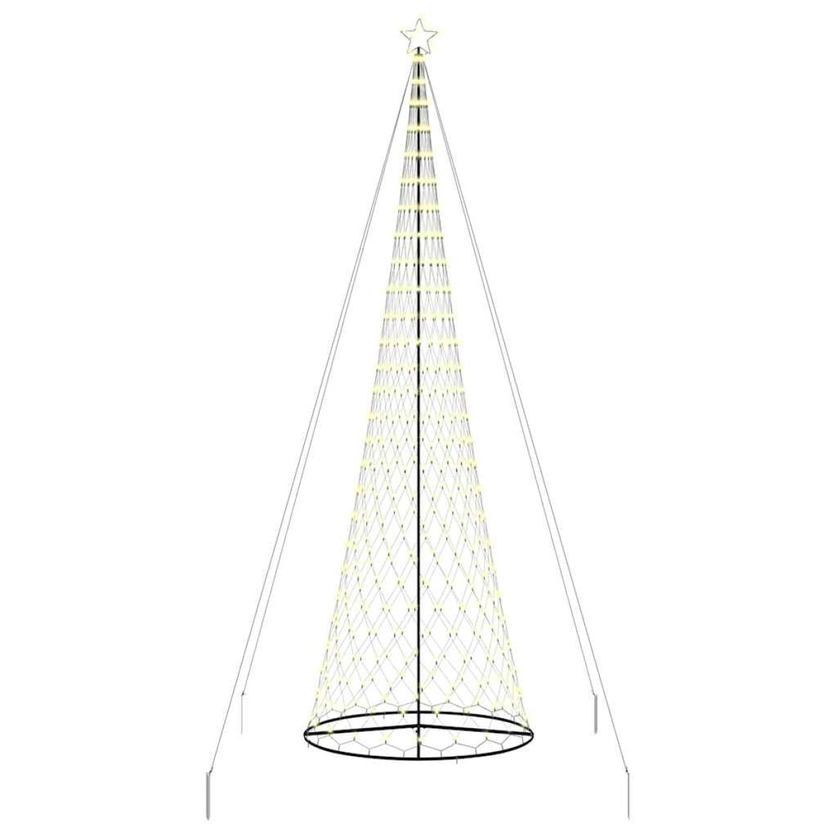 vidaXL LED Χριστουγεννιάτικο Δέντρο με βάση Θερμό λευκό 500 cm Μέταλλο