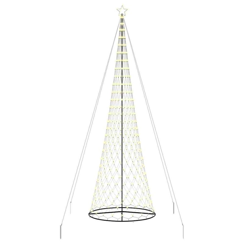 vidaXL LED Χριστουγεννιάτικο Δέντρο με βάση Θερμό λευκό 500 cm Μέταλλο