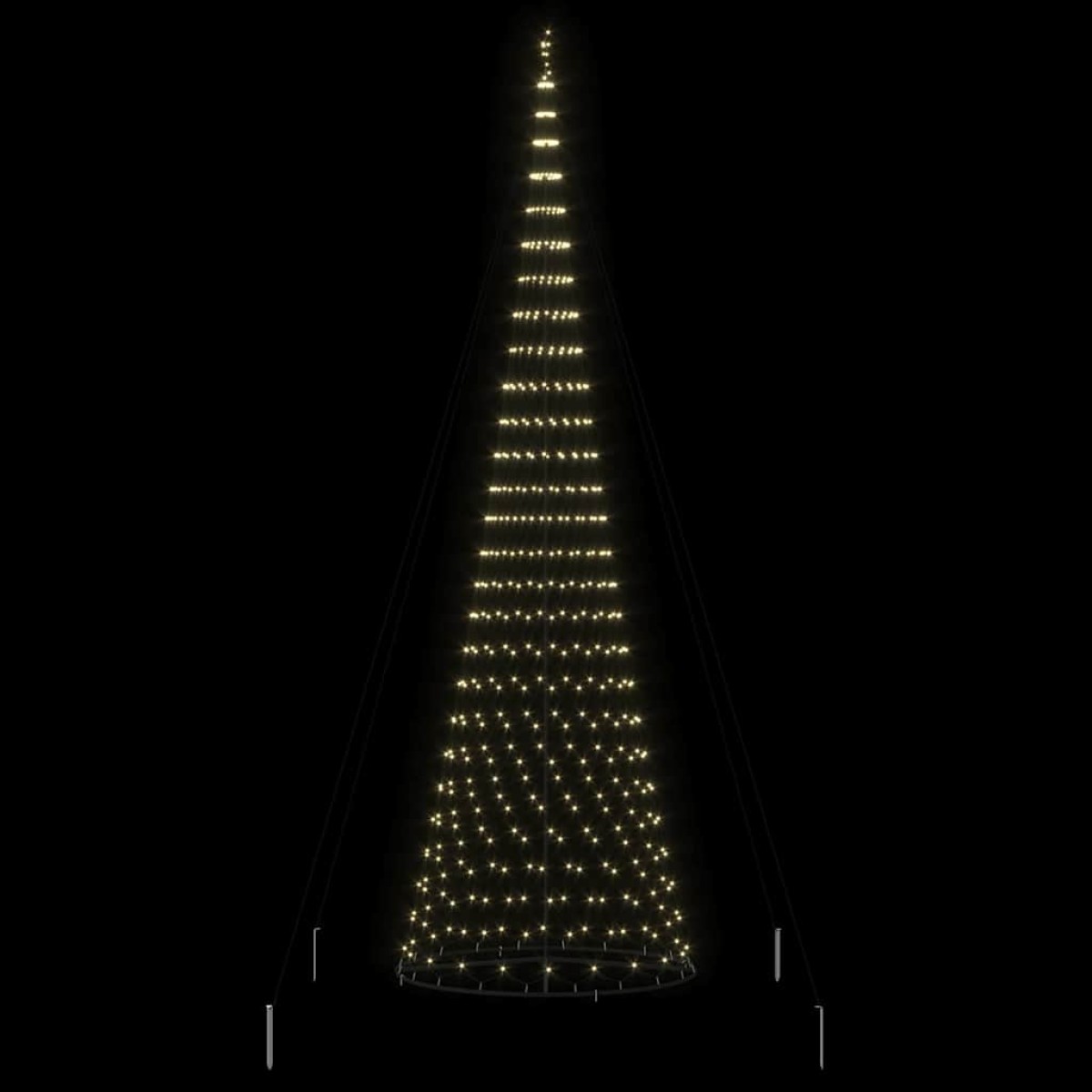 vidaXL LED Χριστουγεννιάτικο Δέντρο με βάση Θερμό λευκό 500 cm Μέταλλο