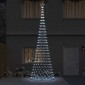 vidaXL LED Χριστουγεννιάτικο Δέντρο με βάση Ψυχρό λευκό 500 cm Μέταλλο