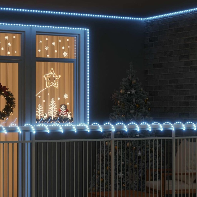 vidaXL Φωτιστικό Συρματόσχοινο με 2400 LED Κρύο Λευκό 100 m PVC