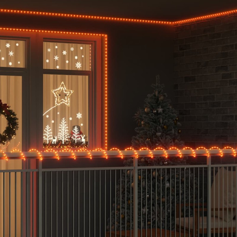 vidaXL Φωτιστικό Συρματόσχοινο με 1200 LED Θερμό λευκό 50 m PVC