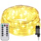 vidaXL Φωτιστικό Συρματόσχοινο με 120 LED Θερμό λευκό 5 m PVC