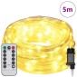 vidaXL Φωτιστικό Συρματόσχοινο με 120 LED Θερμό λευκό 5 m PVC