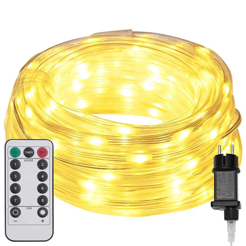 vidaXL Φωτιστικό Συρματόσχοινο με 240 LED Θερμό λευκό 10 m PVC