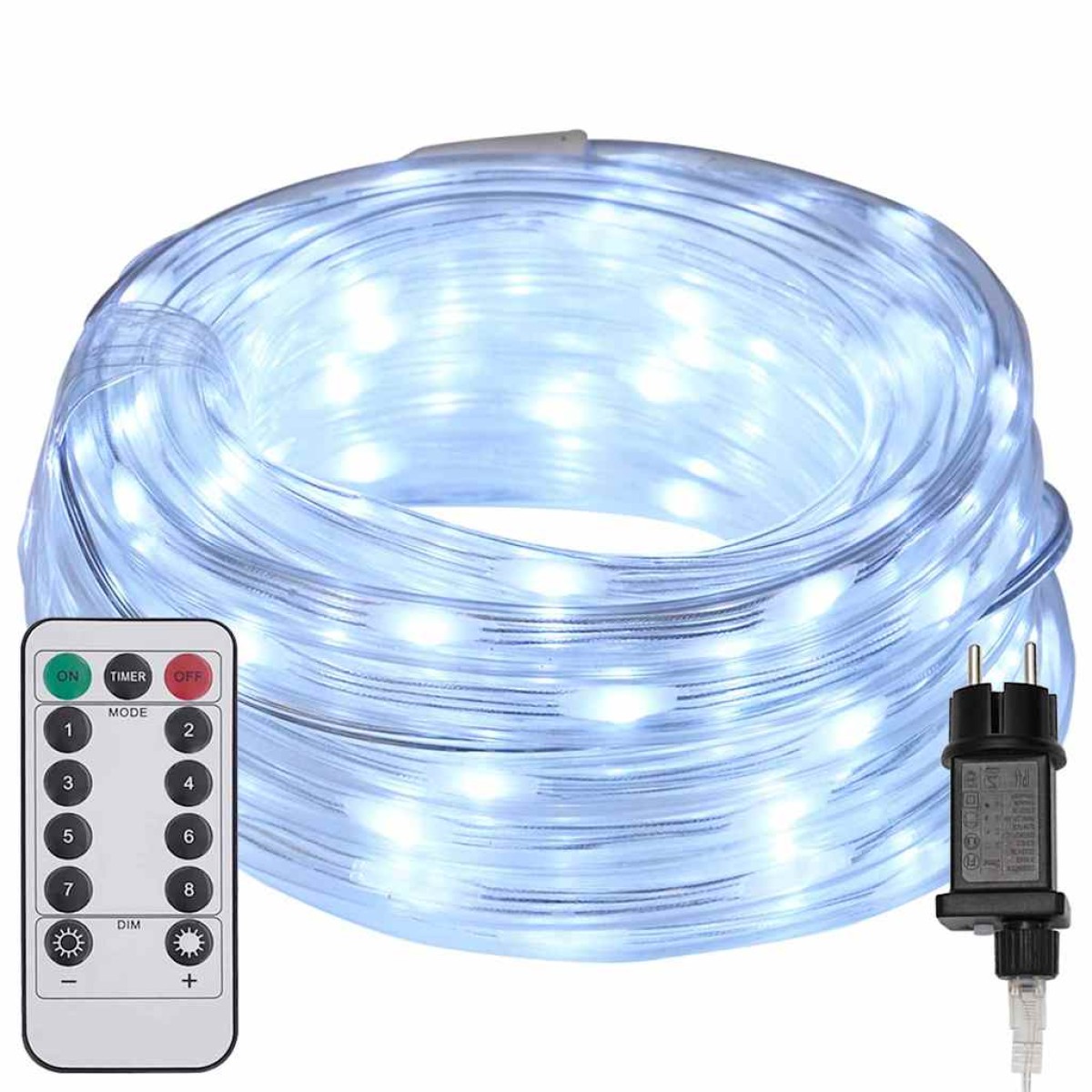 vidaXL Φωτιστικό Συρματόσχοινο με 1200 LED Κρύο Λευκό 50 m PVC