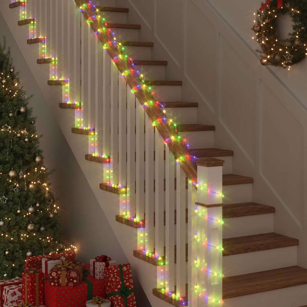 vidaXL Φωτιστικό Συρματόσχοινο με 480 LED Πολύχρωμο 20 m PVC