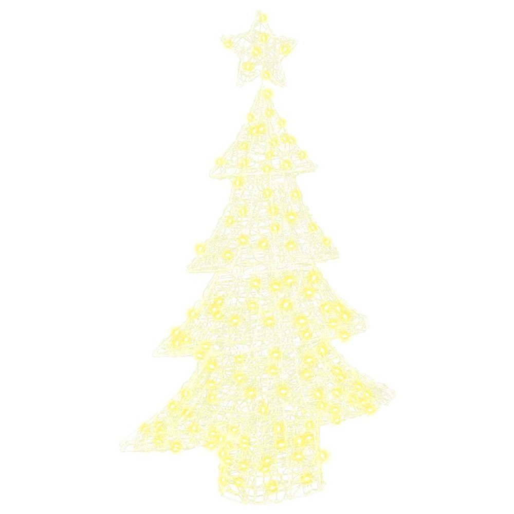 vidaXL Χριστουγεννιάτικο Δέντρο με 100 LED Θερμό λευκό 120 cm Ακρυλικό