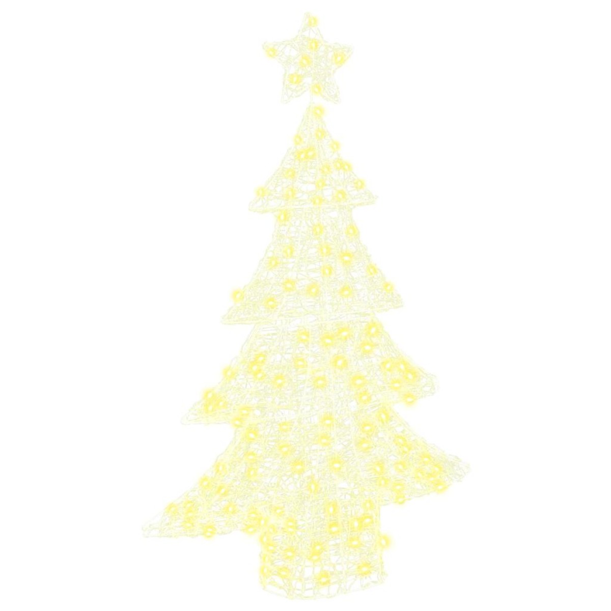 vidaXL Χριστουγεννιάτικο Δέντρο με 100 LED Θερμό λευκό 120 cm Ακρυλικό
