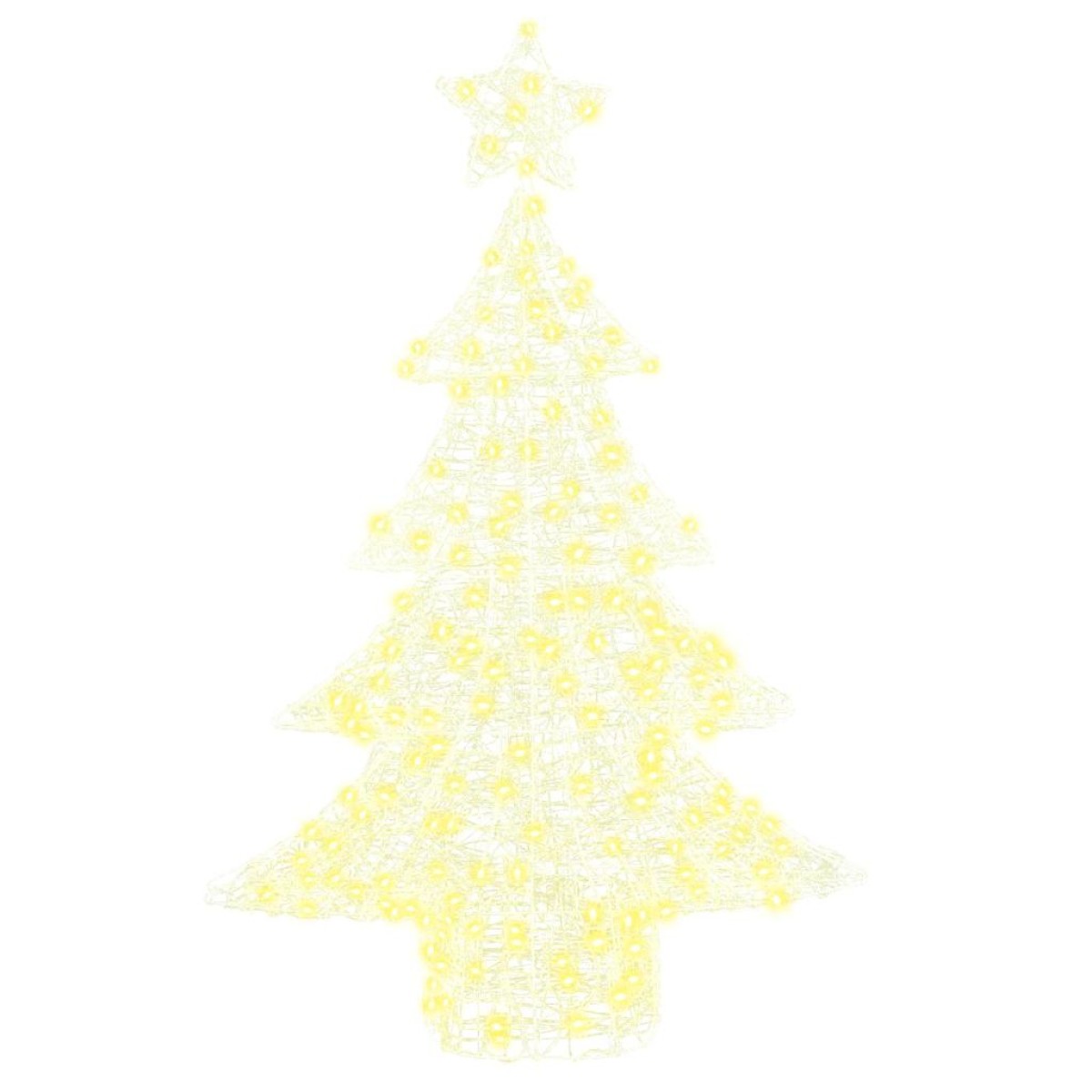 vidaXL Χριστουγεννιάτικο Δέντρο με 100 LED Θερμό λευκό 120 cm Ακρυλικό