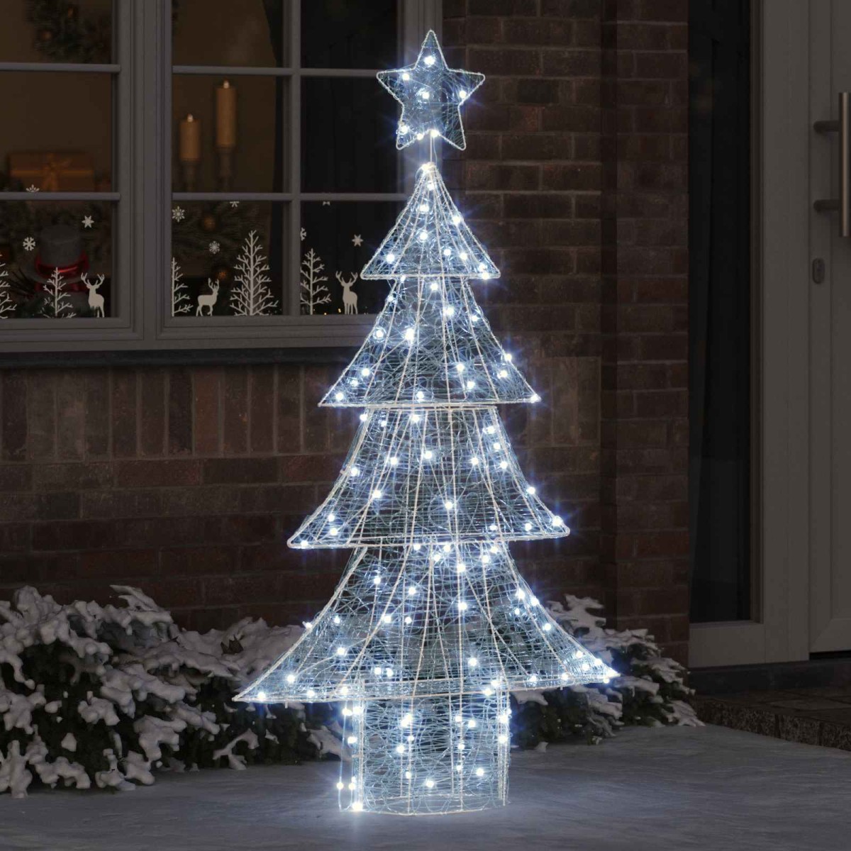 vidaXL Χριστουγεννιάτικο Δέντρο με 160 LED Ψυχρό λευκό 150 cm Ακρυλικό