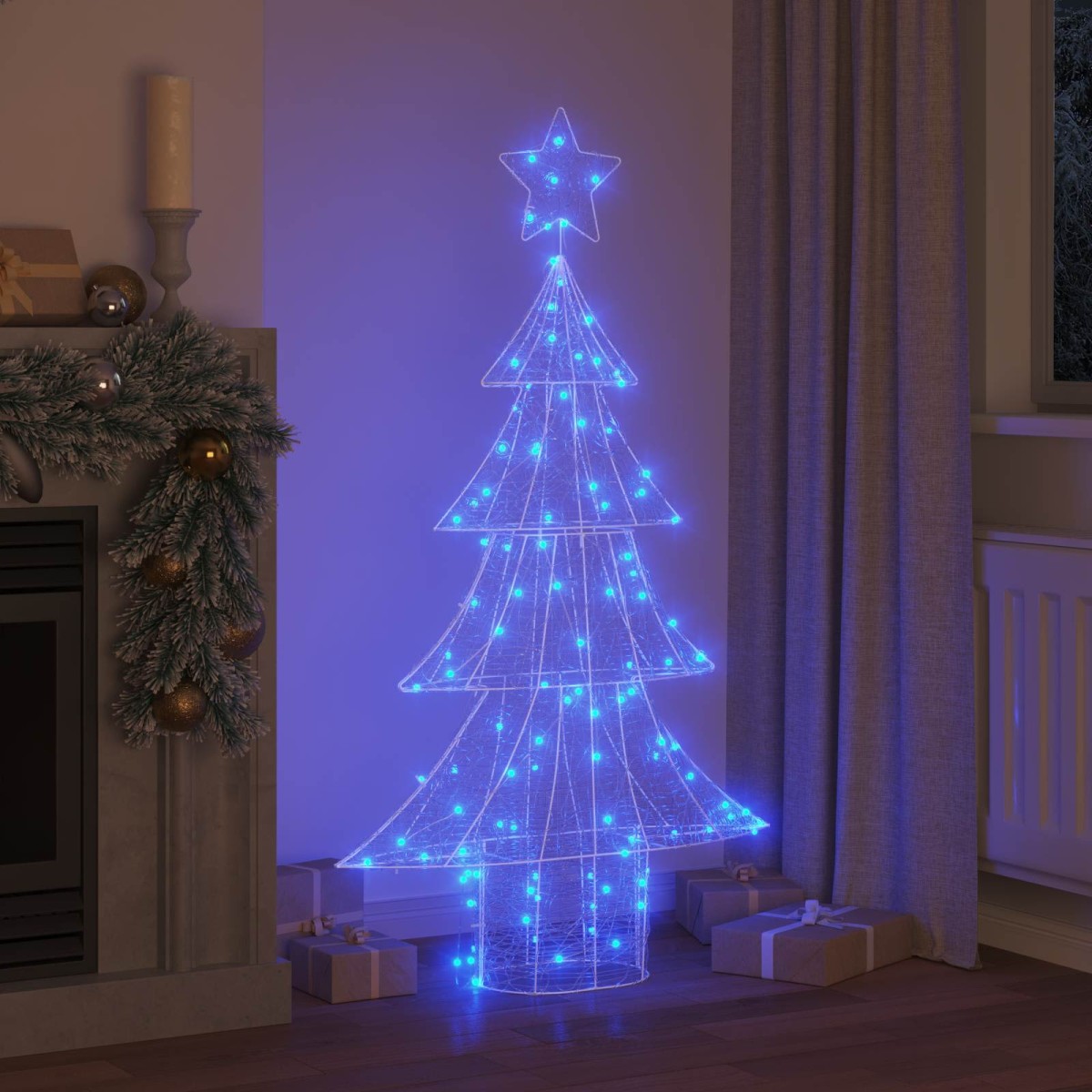 vidaXL Χριστουγεννιάτικο Δέντρο με 160 LED Μπλε 150 cm Ακρυλικό