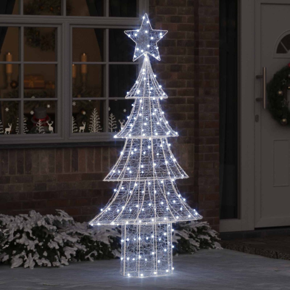 vidaXL Χριστουγεννιάτικο Δέντρο με 240 LED Ψυχρό λευκό 180 cm Ακρυλικό