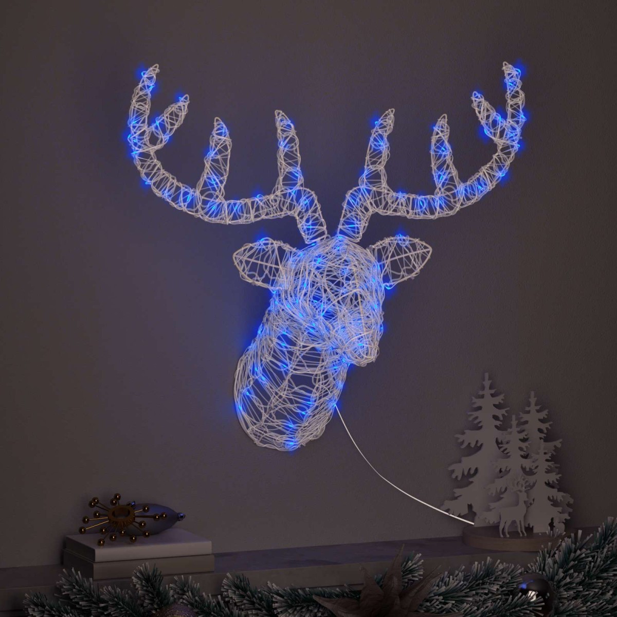 vidaXL Κεφάλι Ράντερ με 140 LED Μπλε 68 x 36,5 x 62,5 εκ Ακρυλικό