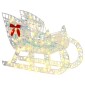 vidaXL Έλκηθρο με Ελάφια με 200 LED Θερμό λευκό 70 x 26 x 129 εκ. PET