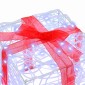 vidaXL Κουτί Δώρου 3 τμχ. Ψυχρό λευκό 20 x 20 x 20 εκ. Ακρυλικό 60 LED