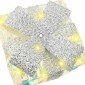 vidaXL Κουτί Δώρου 3 τμχ. Θερμό λευκό 20 x 20 x 20 εκ. PET 60 LED