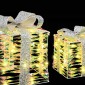 vidaXL Κουτί Δώρου 3 τμχ. Θερμό λευκό 20 x 20 x 20 εκ. PET 60 LED