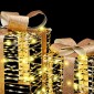 vidaXL Κουτί Δώρου 3 τμχ. Θερμό λευκό 20 x 20 x 20 εκ. PET 60 LED