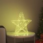 vidaXL 3D Αστέρι με 50 LED Θερμό λευκό 55 x 53.5 x 10 εκ Ακρυλικό