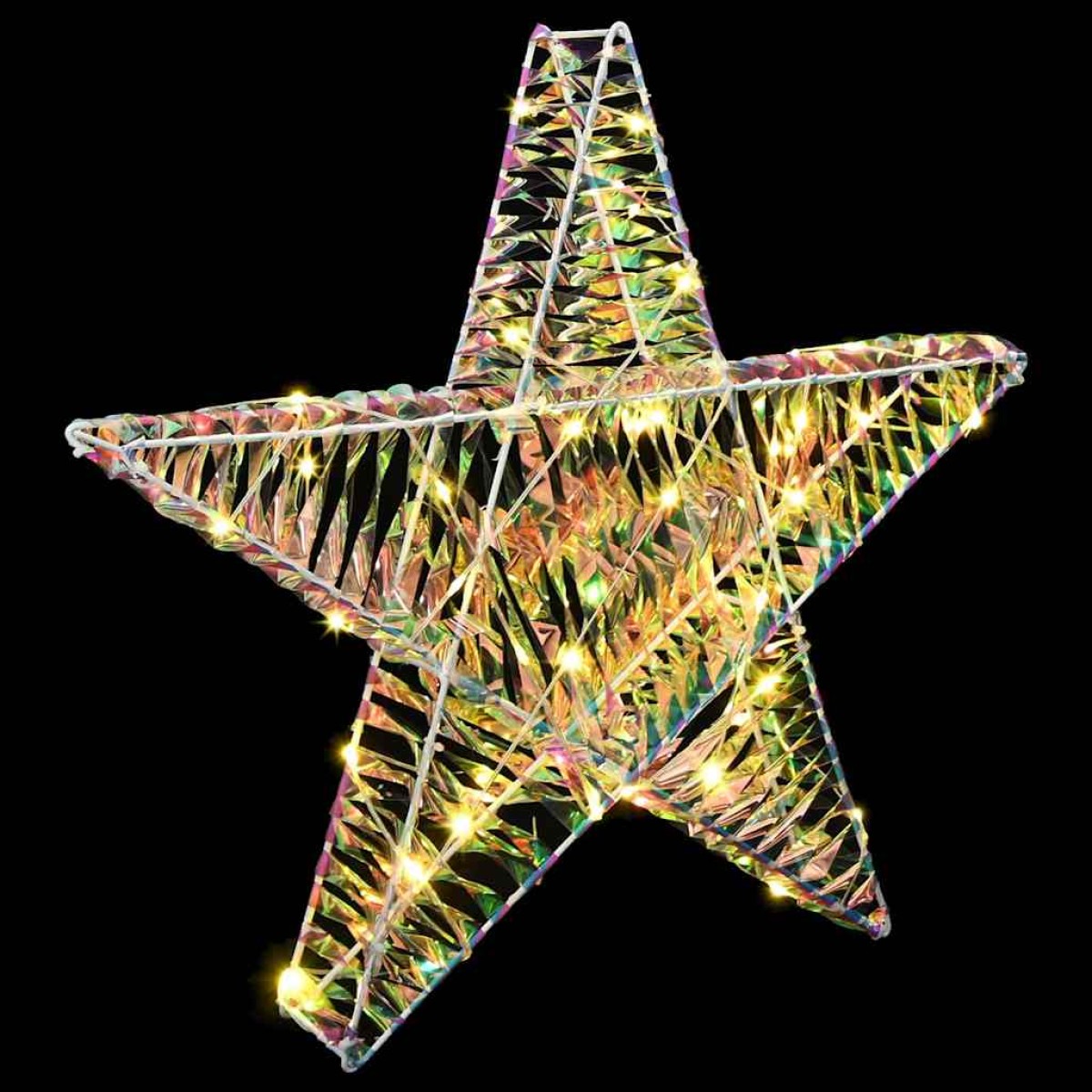 vidaXL 3D Αστέρι με 50 LED Θερμό λευκό 55 x 52.5 x 9 εκ PET
