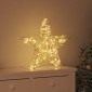 vidaXL 3D Αστέρι με 50 LED Θερμό λευκό 55 x 52.5 x 9 εκ Ρατάν