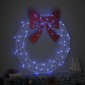 vidaXL Στεφάνι με 80 LED Μπλε 92 x 92 x 9,5 εκ Ακρυλικό