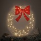 vidaXL Στεφάνι με 60 LED Θερμό λευκό 76 x 76 x 8 εκ PET