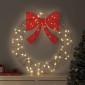 vidaXL Στεφάνι με 60 LED Θερμό λευκό 76 x 76 x 8 εκ PET