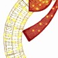 vidaXL Στεφάνι με 150 LED Θερμό λευκό 121 x 121 x 10 εκ PET