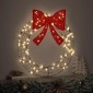 vidaXL Στεφάνι με 60 LED Θερμό λευκό 75 x 75 x 8 εκ Ρατάν