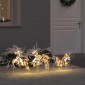 vidaXL LED Ελάφια 3 τμχ. Θερμό λευκό 44 x 18 x 65,5 εκ PET 60 LED