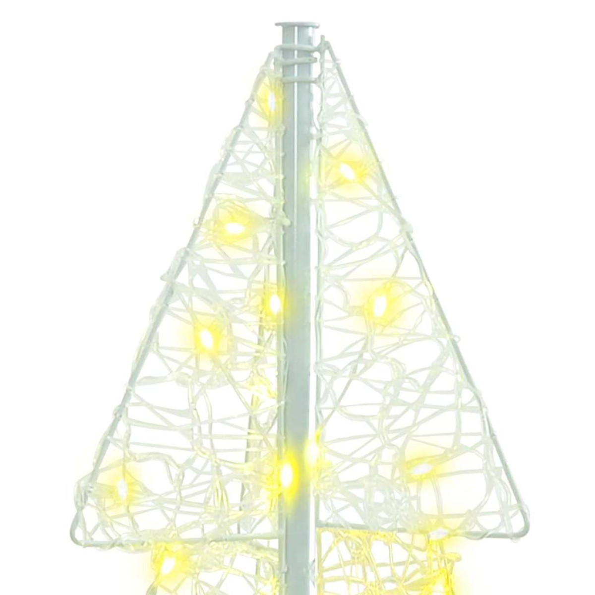 vidaXL Χριστουγεννιάτικο Δέντρο με 100 LED Θερμό λευκό 120 cm Ακρυλικό
