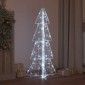 vidaXL Χριστουγεννιάτικο Δέντρο με 100 LED Κρύο Λευκό 120 cm Ακρυλικό
