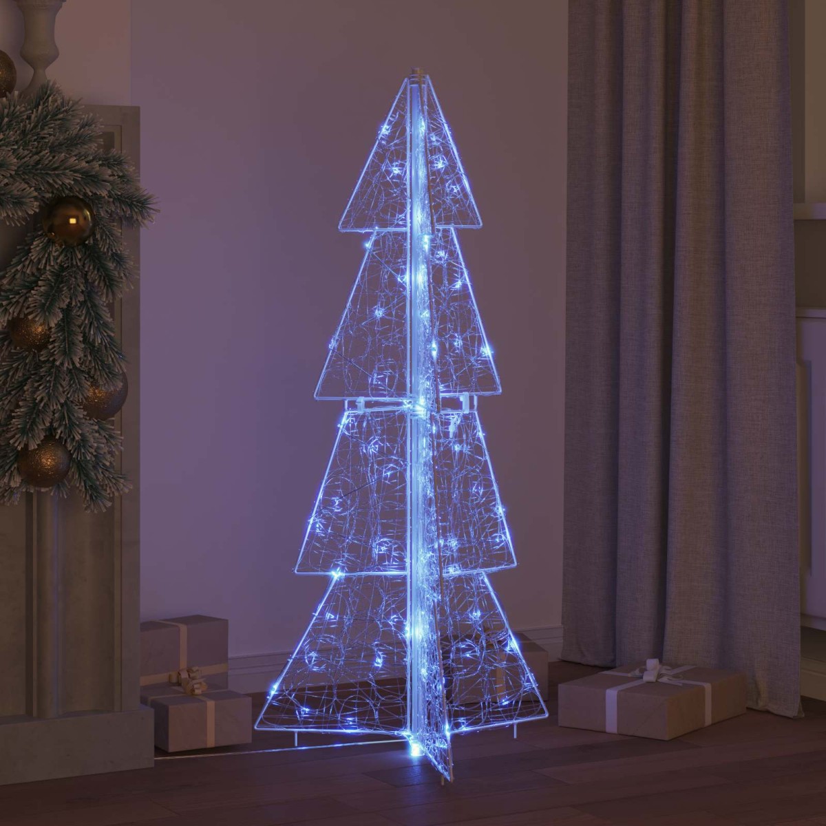 vidaXL Χριστουγεννιάτικο Δέντρο με 100 LED Μπλε 120 cm Ακρυλικό