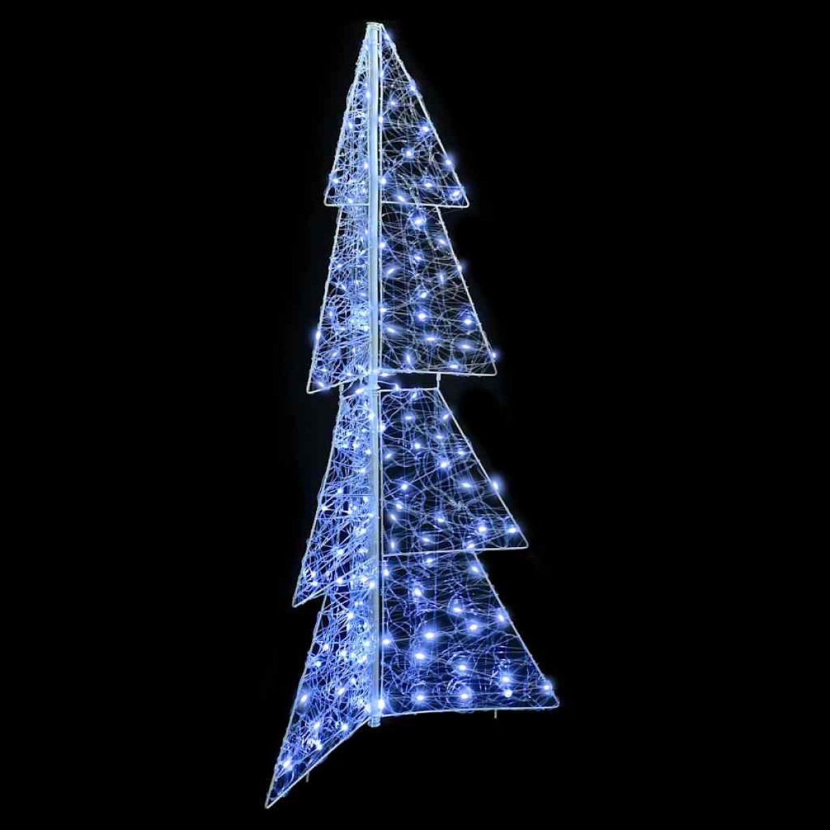 vidaXL Χριστουγεννιάτικο Δέντρο με 160 LED Κρύο Λευκό 150 cm Ακρυλικό