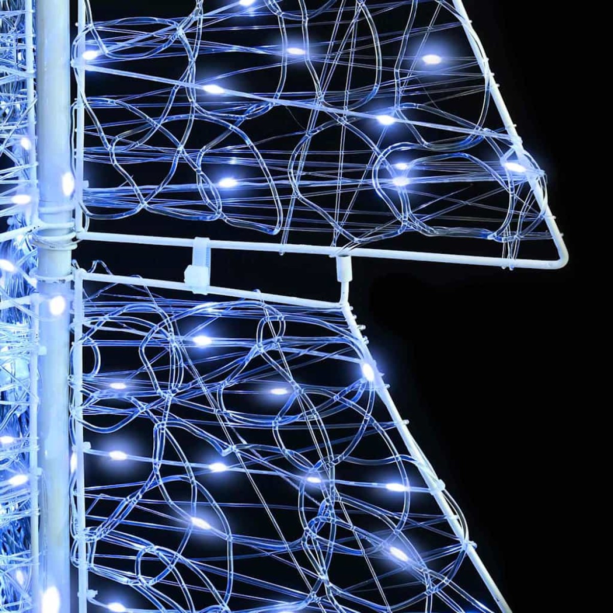 vidaXL Χριστουγεννιάτικο Δέντρο με 160 LED Κρύο Λευκό 150 cm Ακρυλικό