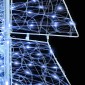 vidaXL Χριστουγεννιάτικο Δέντρο με 160 LED Κρύο Λευκό 150 cm Ακρυλικό