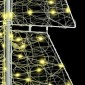 vidaXL Χριστουγεννιάτικο Δέντρο με 240 LED Θερμό λευκό 180 cm Ακρυλικό