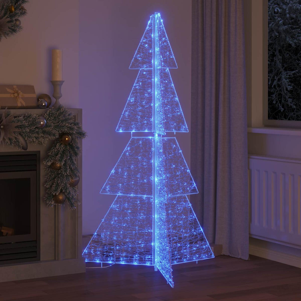 vidaXL Χριστουγεννιάτικο Δέντρο με 240 LED Μπλε 180 cm Ακρυλικό