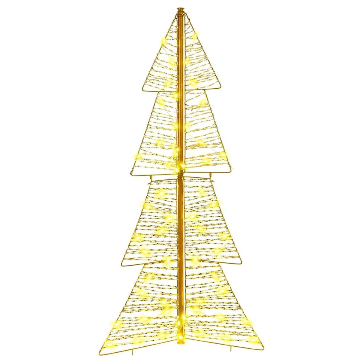 vidaXL Χριστουγεννιάτικο Δέντρο με 100 LED Θερμό λευκό 120 cm PET