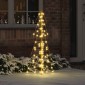 vidaXL Χριστουγεννιάτικο Δέντρο με 100 LED Θερμό λευκό 120 cm PET