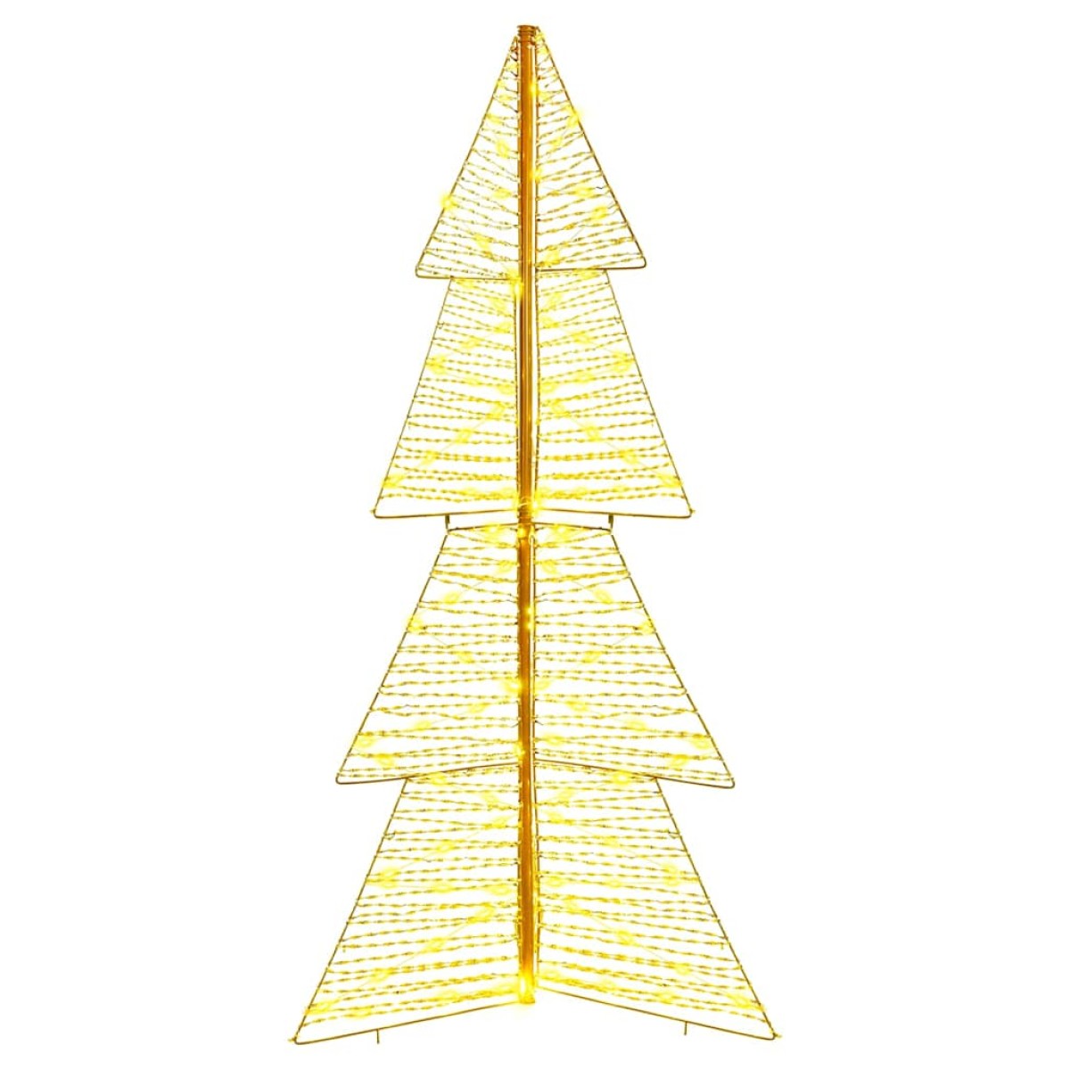 vidaXL Χριστουγεννιάτικο Δέντρο με 160 LED Θερμό λευκό 150 cm PET